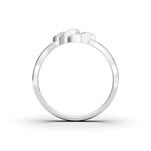 E-F กะรัต/VVS-VS เพชรโมอิสซาไนต์ทรงกลมชุดง่ามวงแหวนแบบพันรอบดีไซน์แพลตตินัมสำหรับผู้หญิง - Product Image 2