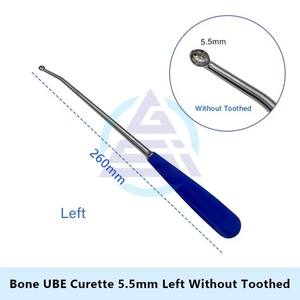 Cureta de hueso UBE Instrumentos quirúrgicos ortopédicos izquierdo y derecho Cureta de 1 pieza para eliminación de cartílago - Product Image 6