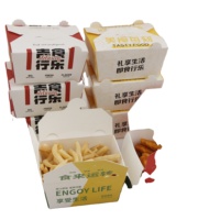 Emballage de restauration rapide personnalisé en gros, vente chaude, boîte en papier pour riz à emporter, KFC, poulet frit