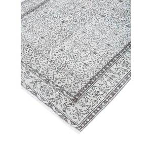 Tapis en laine noués à la main gris et noir vintage, nouveau tapis en laine fait main pour la maison, pour le salon, le couloir, rectangulaire, motif médaillon abstrait - Product Image 2