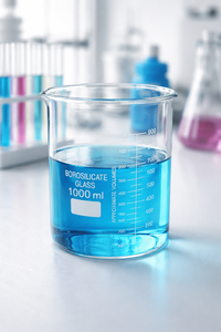 Vaso Graduado Profesional de Vidrio Borosilicato 3.3 de 1000 ml, Resistente al Calor, Transparente, para Uso en Laboratorios Químicos, Garantía de 3 Años - Product Image 2