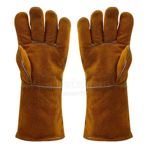 Fabricant en gros de vêtements de travail personnalisés à motifs pour la lutte contre les incendies, protection contre la chaleur, gants de soudage de sécurité en cuir personnalisés - Product Image 2
