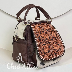 Offre Spéciale personnalisé grande capacité multifonction usiné à la main en cuir de vachette sacs à dos élégant convertible voyage sac à dos pour les femmes - Product Image 1