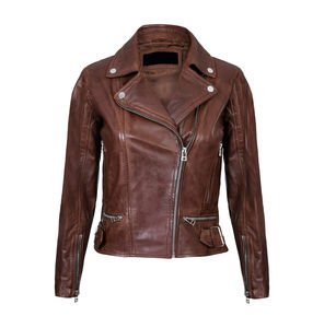 Chaqueta de Cuero Entallada para Mujer con Acabado Elegante, Textura Suave y Costuras de Alta Calidad, Proveedor de Chaquetas OEM de Pakistán - Product Image 1