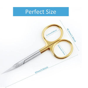กรรไกรตัดหนังกำพร้าแบบมืออาชีพใบมีดสแตนเลสโค้งออกแบบโลโก้ได้ตามต้องการไม่สามารถพับเก็บได้สำหรับร้านเสริมสวยบ้าน - Product Image 2