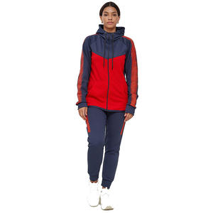 Ensemble de survêtement décontracté à capuche pour l'hiver, vêtements de sport pour femmes, ensembles de course à pied, couleur unie, écologique, respirant, commande en gros - Product Image 3