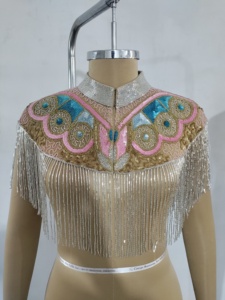 ชุดราตรีผ้าชีฟองถักหรูหราหรูหราสง่างามโลโก้ลูกปัดมีสไตล์ปักพู่คริสตัลสำหรับคลับทางการ - Product Image 5