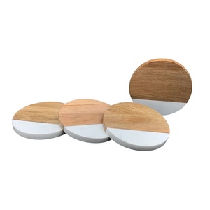 Classic Style Marble Wood Tea Coaster for Home Hotel Restaurant Wedding Events <b>Table</b> <b>Protection</b> Decoration with Classic Mats - Product Image 3