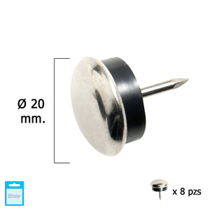 Slider in Metallo Trasparente O/20 (Confezione Blister da 8) - Product Image 1