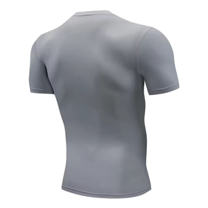 Séchage rapide Rash Guard hommes à manches courtes chemise d'entraînement Fitness vêtements d'entraînement OEM Rash Guard demi manches chemise de Compression hommes Gym - Product Image 2