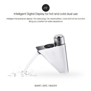 Robinet de lavabo exclusif Cureo à levier unique, mitigeur en laiton à affichage chromé CU01017, fournisseur de gros chaud et froid OEM - Product Image 3