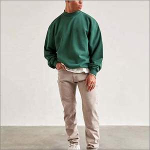 Sudadera de cuello falso lavada vintage de otoño personalizada de fabricante OEM 100% algodón ecológico de secado rápido con logotipo estampado desgastado - Product Image 4