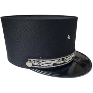 Casquette militaire française traditionnelle, style vintage, uniforme, couvre-chef de parade avec tresse argentée - Product Image 4