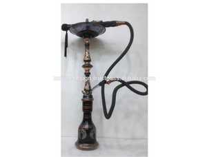 Premium Quality Luxury Three Levels Farida Solid Brass Mini Hookah Hand Engraved Lacquer Finish One Meter Traditional Egyptian - Product Image 5