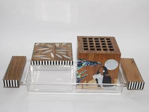 Wooden Acrylic Arabic <b>Incense</b> Burner Kefaf Mubkhar <b>Agarwood</b> Burner - Product Image 5