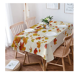 Feuille conçu couleur unie 100% coton biologique certificat GOTS nappe Top vente doux Flexible clair maison Restaurant tissu - Product Image 4