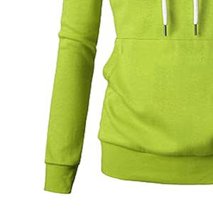 Vêtements de travail unisexe automne-hiver sweat à capuche avec logo imprimé personnalisé avec manches longues de couleur unie en polyester/coton - Product Image 6