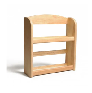 Support de bocal de stockage d'épices en bois support de logo personnalisé fabrication en gros prix le plus bas étagère à épices en bois - Product Image 1