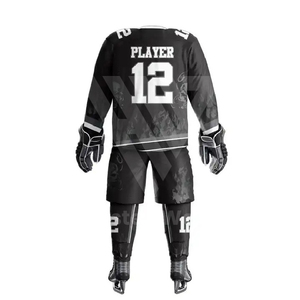 Conception personnalisée Impression par sublimation Ensembles uniformes de hockey sur glace 100% Ensemble d'uniformes d'hockey en polyester Fabriqué au Pakistan - Product Image 3
