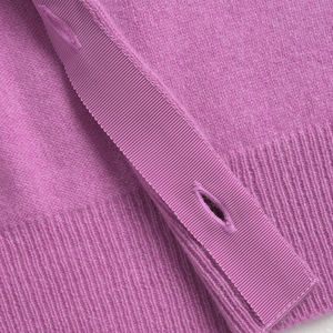 Pull en coton à col en V, manches longues, style nouveau, hiver, femme, ample, confortable, logo personnalisé sur le devant, couleur personnalisée - Product Image 4