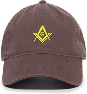 Tech Design Masonic Symbol Baseball Cap Embroidered Cotton Adjustable Dad Hat Closure type Buckle - Product Image 6