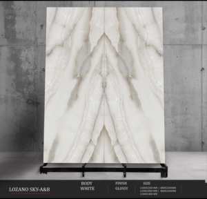 Baldosas de Porcelana Brillante de 1200x2800 mm, Superficie Elegante Inspirada en la Piedra para Proyectos Arquitectónicos Modernos - Product Image 2