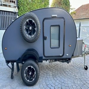 Small Teardrop 4x4 Camper Trailer RV Camper Caravan with Single Axle <b>Camping</b> Trailer Off-road 3 Person Aluminum For Sale - Product Image 1