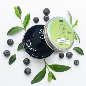 Shampoo gel 2 en 1 100 ml à la myrtille foncée pour cheveux gris et blancs, réflexes naturels avec effets coiffants, Italie - Product Image 2