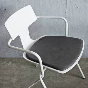 Contemporary Industrial Restaurant <b>Chair</b> with <b>Plastic</b> Back and Iron Frame for <b>Dining</b> Areas - Product Image 3