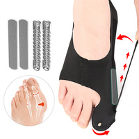 Attelle ajustable pour gros orteil en nylon et SEBS, enveloppement de l'avant-pied avec barre à ressort en aluminium, fixation auto-agrippante, correction du hallux valgus, soutien des orteils