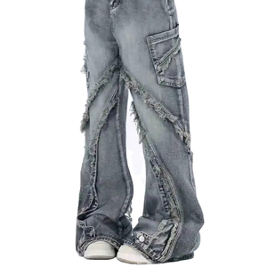 Jeans en denim de qualité supérieure Pantalons pour femmes Mode décontractée Jeans taille haute Pantalons en denim pour femmes Pantalons pour femmes Service OEM - Product Image 5