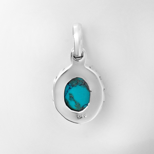 Colgante de piedra preciosa turquesa de diseño antiguo hecho a mano Plata de Ley 925 Vintage rodio joyería fina colgantes fabricante de dijes - Product Image 4