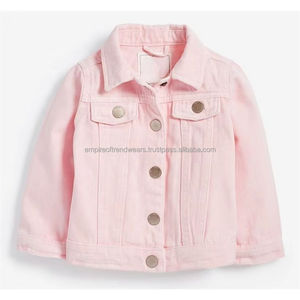 Chaqueta Vaquera Acolchada de Mezclilla para Niñas, Color Personalizado de Alta Calidad, Ropa Exterior Informal de Lona, Transpirable, de Algodón, para Otoño - Product Image 4