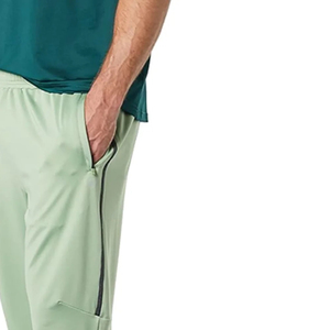 Pantalones de chándal de nailon para correr en blanco elástico para hombre, pantalones transpirables para correr en el gimnasio para hombre - Product Image 6