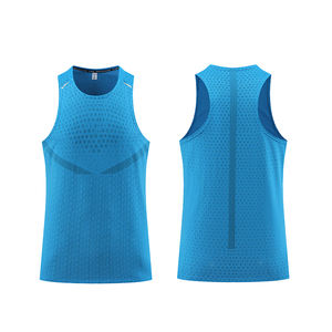 Camiseta sin mangas de gimnasio para hombre directa de fábrica, tela de punto Lisa transpirable de Color sólido de alta calidad, ropa de Fitness informal XL para adultos lavada - Product Image 1