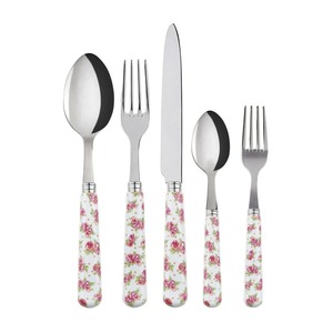 Couverts en acier inoxydable idéal cuisine table café maison couleur argent plaqué fini couverts poignée multicolore ensemble de 4 pièces - Product Image 2