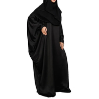 Nouveau Modèle Abaya Pakistan Dubaï Vente en Gros Kaftan Musulman Ouvert Robe Abaya Homme Noir Teint Maxi Grande Taille Islamique Logo Personnalisé