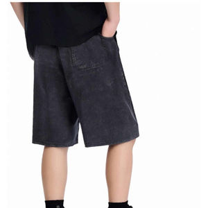 Vente en gros Logo personnalisé de qualité supérieure Lavage à l'acide Séchage rapide Workout Couleur unie Short décontracté 100% coton pour homme avec poches - Product Image 4