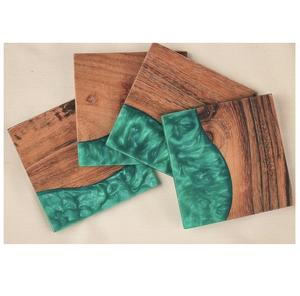 Elegant Bone Inlay Coasters <b>Set</b> of <b>4</b> Durable Resin Mats <b>for</b> <b>Dining</b> <b>Table</b> Watch Box or Gift Box Packaging <b>for</b> Home & Hotel Usage - Product Image 4