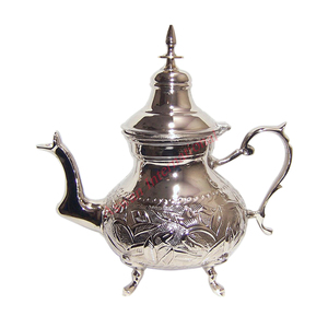 Théière marocaine théière à café et à thé, équipement pour boissons argentées, en laiton toutes saisons, Support de boîte de couleur en métal - Product Image 4