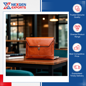 Fabriqué en Inde, sacoche pour ordinateur portable en cuir PU de style vintage multifonctionnelle, faite à la main, avec fermeture éclair, aux prix directs d'usine - Product Image 4