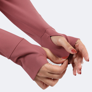 Women's Full Sleeve Zipper Jacket With Convertible Collar And Side Pockets Solid Color Windproof Fitness <b>Top</b> For All Seasons - Product Image 5