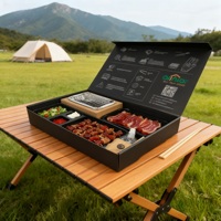Barbecue portable moderne jetable Allnice avec gril sans fumée intégré, conception pliable pour une cuisson rapide et sécurisée