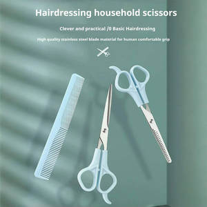 Ciseaux de cheveux en acier inoxydable Offre Spéciale LOGO personnalisé Baber coupe et amincissement ciseaux de coiffure à domicile - Product Image 5