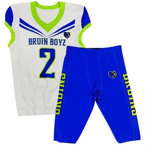 Uniforme de Fútbol Americano Reversible en Dorado Cromado Brillante con Tela Transpirable de Secado Rápido y Antibacteriana - Product Image 2