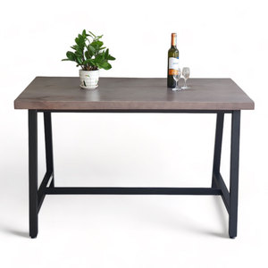 Rectangular <b>Dining</b> <b>Table</b> 120x70cm Industrial-Style Minimalist Pine Wood A-Shaped Iron Legs Stable Assembled Walnut Wood - Product Image 3