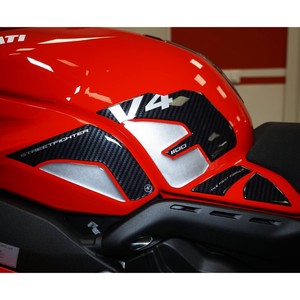 Adesivi laterali per serbatoio 3D di dimensioni personalizzate, funzione impermeabile, compatibili con Ducati Streetfighter V4 2020-2022 - Product Image 1