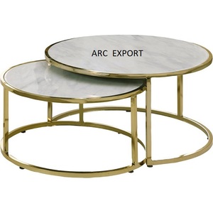 Table design antique de couleur arrière en métal avec dessus en marbre noir pour table basse de salon à la maison au meilleur prix - Product Image 5