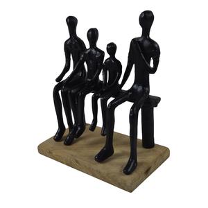 Classy Look <b>Figure</b> Sculpture Cycling Pose Office Table Decoration Human Statue With Black Finishing Wooden Base - Product Image 3