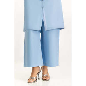 Ensemble coordonné en fil teint pour femme IPST-55277, tenue deux pièces avec hauts à manches courtes et pantalon pour le printemps/été, tailles XS et XXS disponibles - Product Image 4